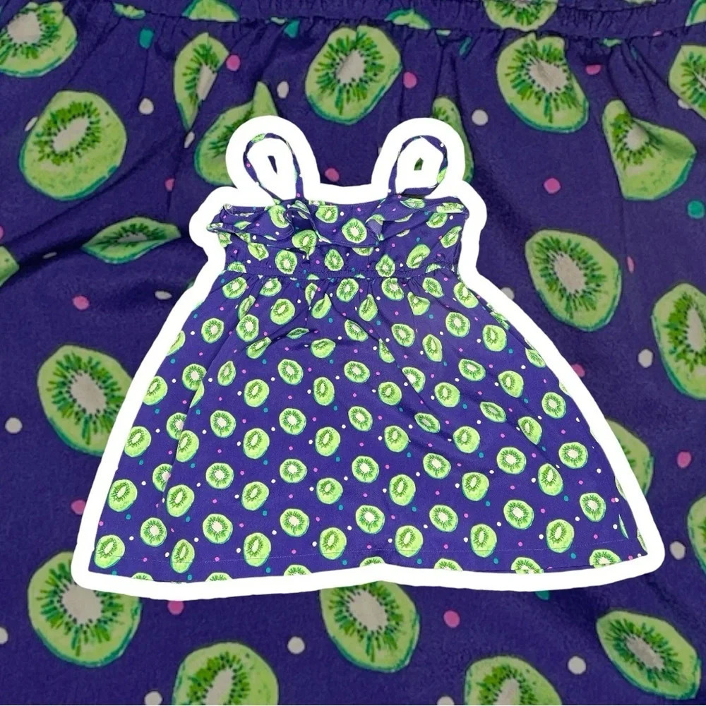 Toddler girl kiwi summer dress